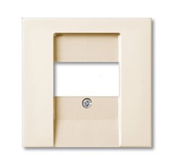 Плата центральная (накладка) для розеток громкоговорителя 0247, 0248, серия Basic 55, цвет chalet-white - фото 110524