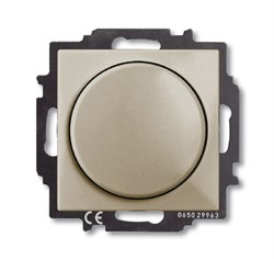 Механизм светорегулятора Busch-Dimmer с центральной платой (накладкой), 60-400 Вт, серия Basic 55, цвет шампань - фото 116623