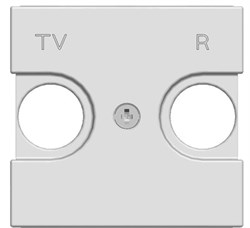Накладка для TV-R розетки, 2-модульная, серия Zenit, цвет серебристый - фото 117004