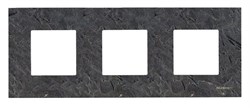 Рамка 3-постовая, серия Zenit, натуральный сланец - фото 117072