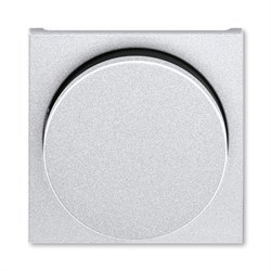 Накладка ABB Levit для светорегулятора поворотного серебро / дымчатый чёрный - фото 118257