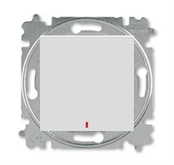 Переключатель одноклавишный с подсветкой ABB Levit контрольная серый / белый - фото 118295