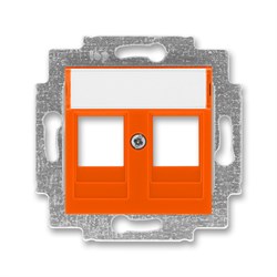 Накладка с суппортом ABB Levit для информационных разъёмов оранжевый - фото 118357