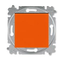 Переключатель одноклавишный ABB Levit оранжевый / дымчатый чёрный - фото 118614