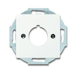 Плата центральная (накладка) с суппортом для командно-сигнальных приборов D=22.5 мм, серия Future/Axcent/Carat/Династия,  цвет белый - фото 119610