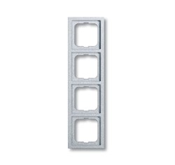 Рамка 4-постовая, серия Future Linear, цвет серебристо-алюминиевый - фото 120003