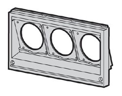 Лицевая панель с 3-мя отв. FMCE47 (Розетки 16-32A, 1х10/16А), 1 ряд - фото 120049