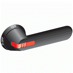 Ручка OHB125J12E011-RUH (черная) с символами на русском для упра вления через дверь реверсивными рубильниками ОT315..800E_C - фото 125311