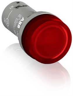 Лампа CL2-513R красная со встроенным светодиодом 110-130В AC - фото 136773