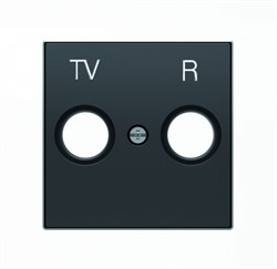 Накладка для TV-R розетки, серия SKY, цвет чёрный бархат - фото 137806