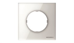 Рамка 1-постовая, серия SKY Moon, цвет стекло белое - фото 137844