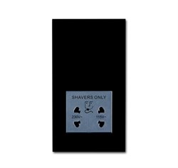 Розетка для электробритвы, 220/115 В, 20 ВА, серия Future/Axcent/Carat/Династия, цвет черный бархат - фото 144903