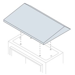 Крыша антидождевая для шкафов SR 300X200мм ШхГ - фото 145972