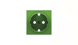 Накладка для розетки SCHUKO, серия SKY, цвет зелёный - фото 146040