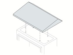 Крыша антидождевая для шкафов SR 300X200мм ШхГ - фото 146092