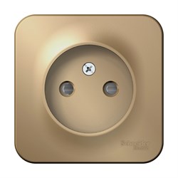 BLANCA О/У РОЗЕТКА без заземления со шторками, 16А, 250В, ТИТАН - фото 148457