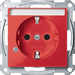 MERTEN МЕХАНИЗМ роз. д/спец.сетей с полем д/надп.индик. РУБИНОВЫЙ, QF SM - фото 154670