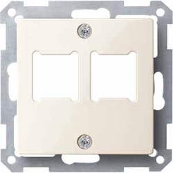 MERTEN ЦЕНТР.ПЛАТА д/розетки RJ11/RJ45, 2 поста, БЕЖЕВЫЙ, QF SM - фото 155160