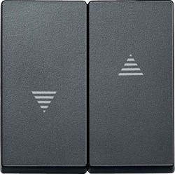 MERTEN КЛАВИША Х2 д/рольставней, АНТРАЦИТ, SM - фото 157268