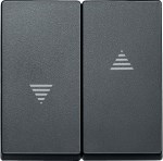 MERTEN КЛАВИША Х2 д/рольставней, АНТРАЦИТ, SM - фото 157271