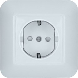 ПРИМА С/У РОЗЕТКА IP21 с заземлением со шторками 16А 250В БЕЛЫЙ,опт.уп. Россия - фото 160874