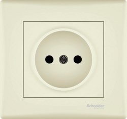 SEDNA РОЗЕТКА без зазем. конт., без защит. шторок, 16А, 250В, БЕЖЕВЫЙ - фото 161903