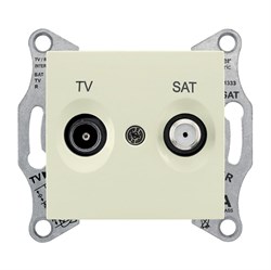 SEDNA TV/SAT РОЗЕТКА проходная, 4dB, БЕЖЕВЫЙ - фото 162240