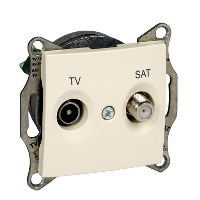 SEDNA TV/SAT РОЗЕТКА проходная, 4dB, БЕЖЕВЫЙ - фото 162242