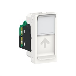 UNICA MODULAR розетка компьютерная, RJ45, одиночная, кат. 5е UTP, 1 модуль,белый - фото 166124