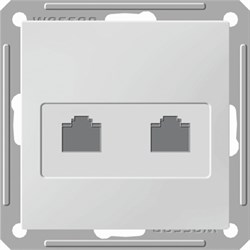 W59 РОЗЕТКА двойная компьютерная RJ45 кат.5E, механизм, СОСНА - фото 167926