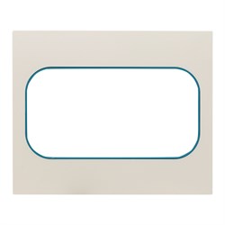 Стокгольм Рамка для розетки 2-местная белая с линией цвета синий EKF PROxima - фото 183361