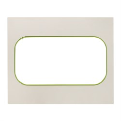 Стокгольм Рамка для розетки 2-местная белая с линией цвета зеленый EKF PROxima - фото 183596