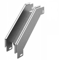 Угловой соединитель внешний к лотку УЛ 400х100, толщ. 1,0 мм, гор. цинк - фото 196146