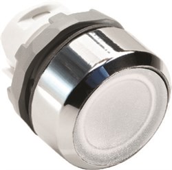 Кнопка MP1-21W белая (только корпус) с подсветкой без фиксации - фото 93194