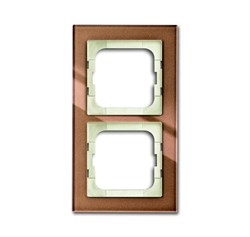Рамка 2-постовая, серия axcent, цвет бронзовое стекло - фото 94729
