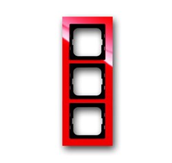 Рамка 3-постовая, серия axcent, цвет красный - фото 94902