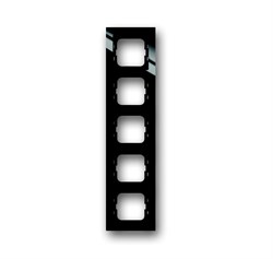 Рамка 5-постовая, серия axcent, цвет чёрный - фото 95647