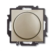 Механизм светорегулятора Busch-Dimmer с центральной платой (накладкой), 60-400 Вт, серия Basic 55, цвет шампань