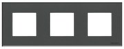 Рамка 3-постовая, 2-модульная, серия Zenit, стекло Графит