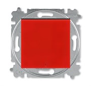 Переключатель одноклавишный с подсветкой ABB Levit контрольная красный / дымчатый чёрный