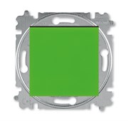 Переключатель перекрёстный одноклавишный ABB Levit зелёный / дымчатый чёрный