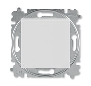 Выключатель кнопочный одноклавишный ABB Levit серый / белый