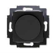 Светорегулятор ABB Levit поворотно-нажимной 60-600 Вт R антрацит / дымчатый чёрный