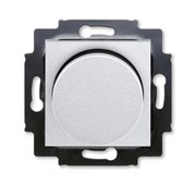 Светорегулятор ABB Levit поворотно-нажимной 60-600 Вт R серебро / дымчатый чёрный