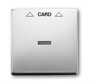 Плата центральная (накладка) для механизма карточного выключателя 2025 U, серия pure/сталь