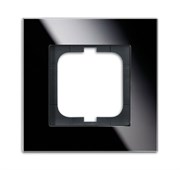 Рамка 1-постовая, серия Carat, чёрное стекло