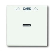 Плата центральная (накладка) для механизма карточного выключателя 2025 U, серия Future/Axcent/Carat/Династия, цвет белый бархат