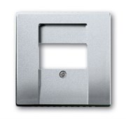 Плата центральная (накладка) для механизмов USB/VGA/HDMI/RCA, серия Future/Axcent/Carat/Династия, цвет серебристый алюминий