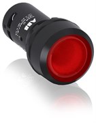 Кнопка с подсветкой CP1-13R-10 красная 220В AC/DC с плоской клавишей без фиксации 1НО