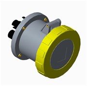 Розетка панельная с прямым унифицированным фланцем 263RU4W, 63A, 2P+E, IP67, 4ч